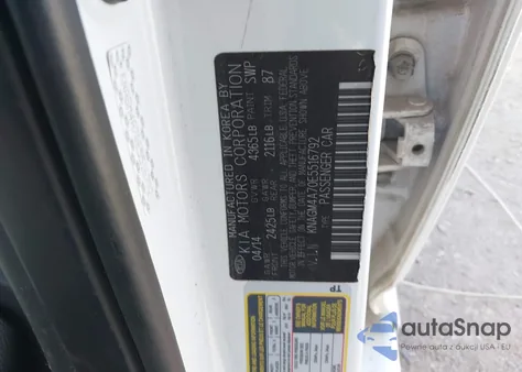 2014 Kia Optima Lx z USA, uszkodzony, nr VIN KNAGM4A70E5516792